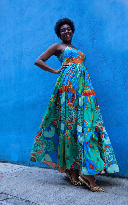 Lumley Lush Tiered Maxi Dress - Watercolor